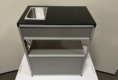 Goose Gear Camper System - Midsize Truck 6Ft Bed - Passenger Side Front Sink and Storage Utility Module - 3066-GGR-SH
