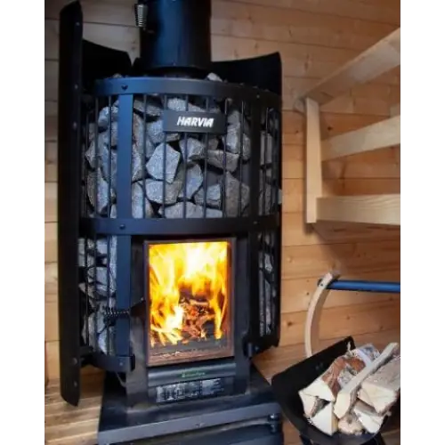 GREE Harvia GreenFlame Series 240 GreenFlame Wood Burning Sauna Stove - WK200LD