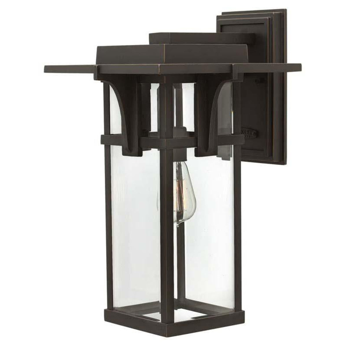 Hinkley Socket Outdoor Manhattan Oil Rubbed Bronze Wall Light - 2325OZ
