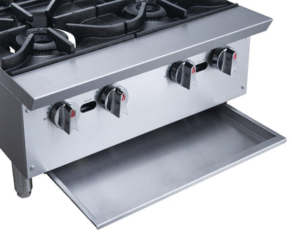 Chef AAA - TCHPA12 Commercial 12" Countertop Hot Plate with 2 Burners - TCHPA12