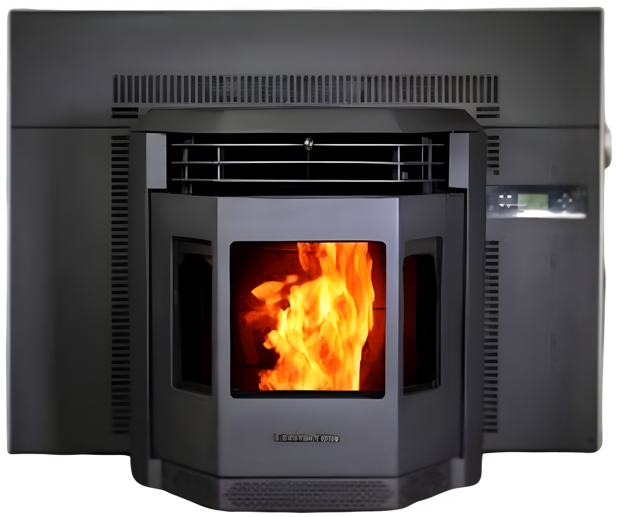 ComfortBilt HP22I 2,800 sq. ft. Pellet Stove Fireplace Insert 47 lb Hopper Capacity Black New - HP22I