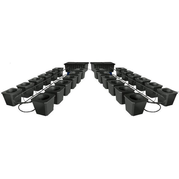 Supercloset 24-Site Bubble Flow Buckets Hydroponic Grow System - Gsi-Bfb24