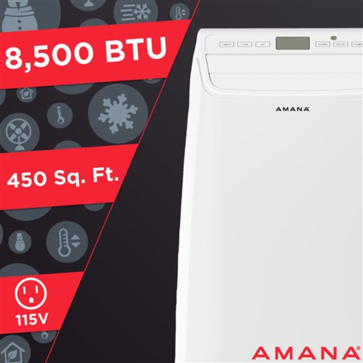 Amana - 13,000 BTU Portable AC Heat/Cool  -  AMAP14HAW
