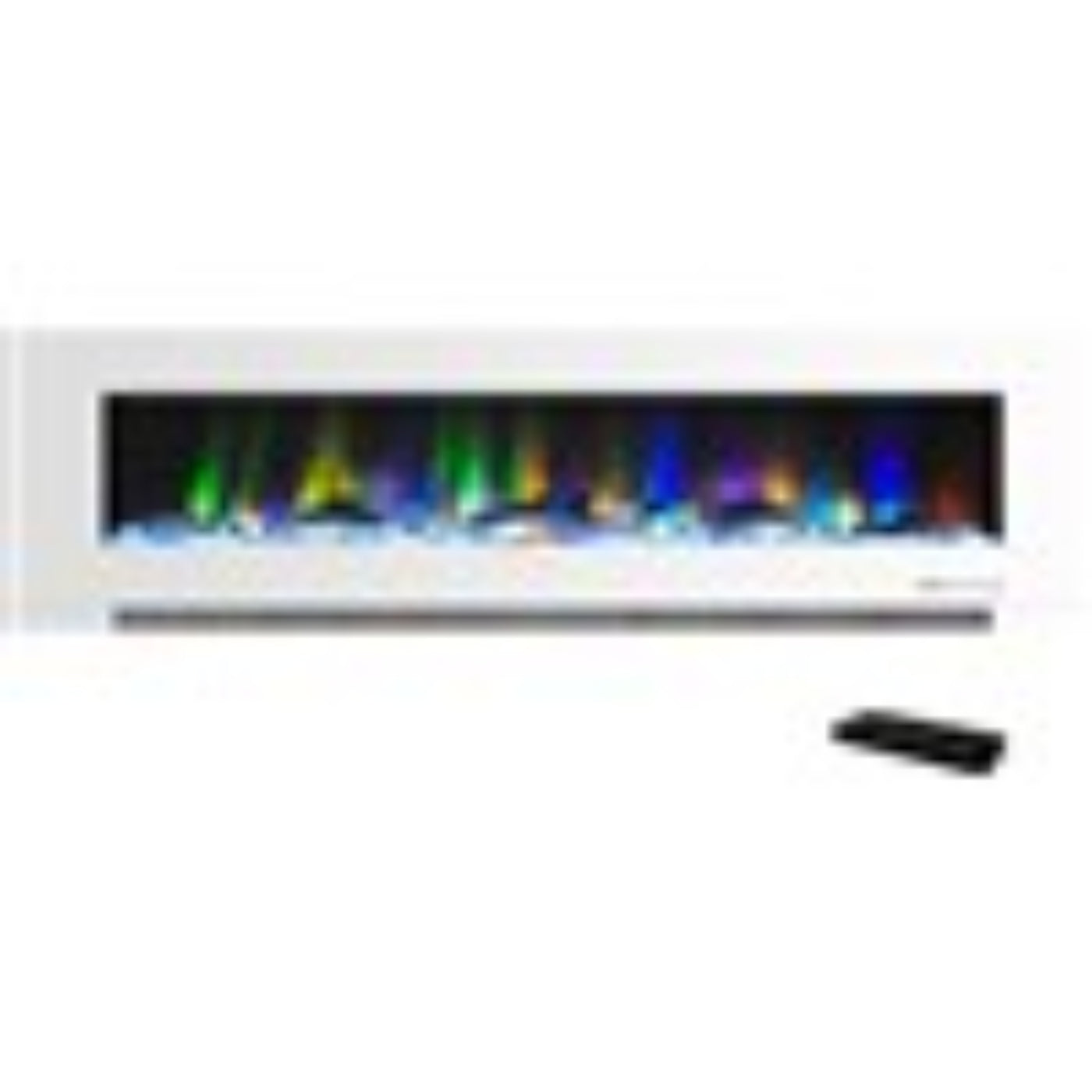 Cambridge 60 In. Wall-Mount Electric Fireplace in Black with Multi-Color Flames and Driftwood Log Display , - CAM60WMEF-2BLK