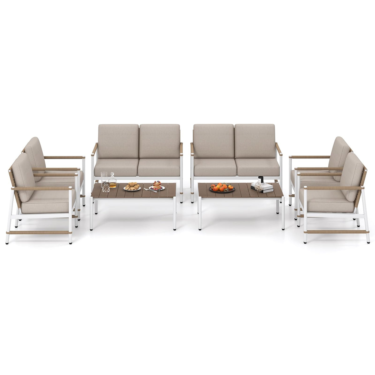 Tangkula 4/8 Pieces Patio Furniture Set - NP11964GR+