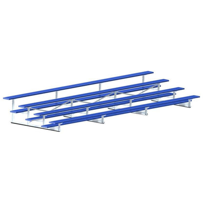 Jaypro Bleacher - 21' (4 Row - Single Foot Plank) - All Aluminum (Powder Coated) -  BLCH-421ALPC