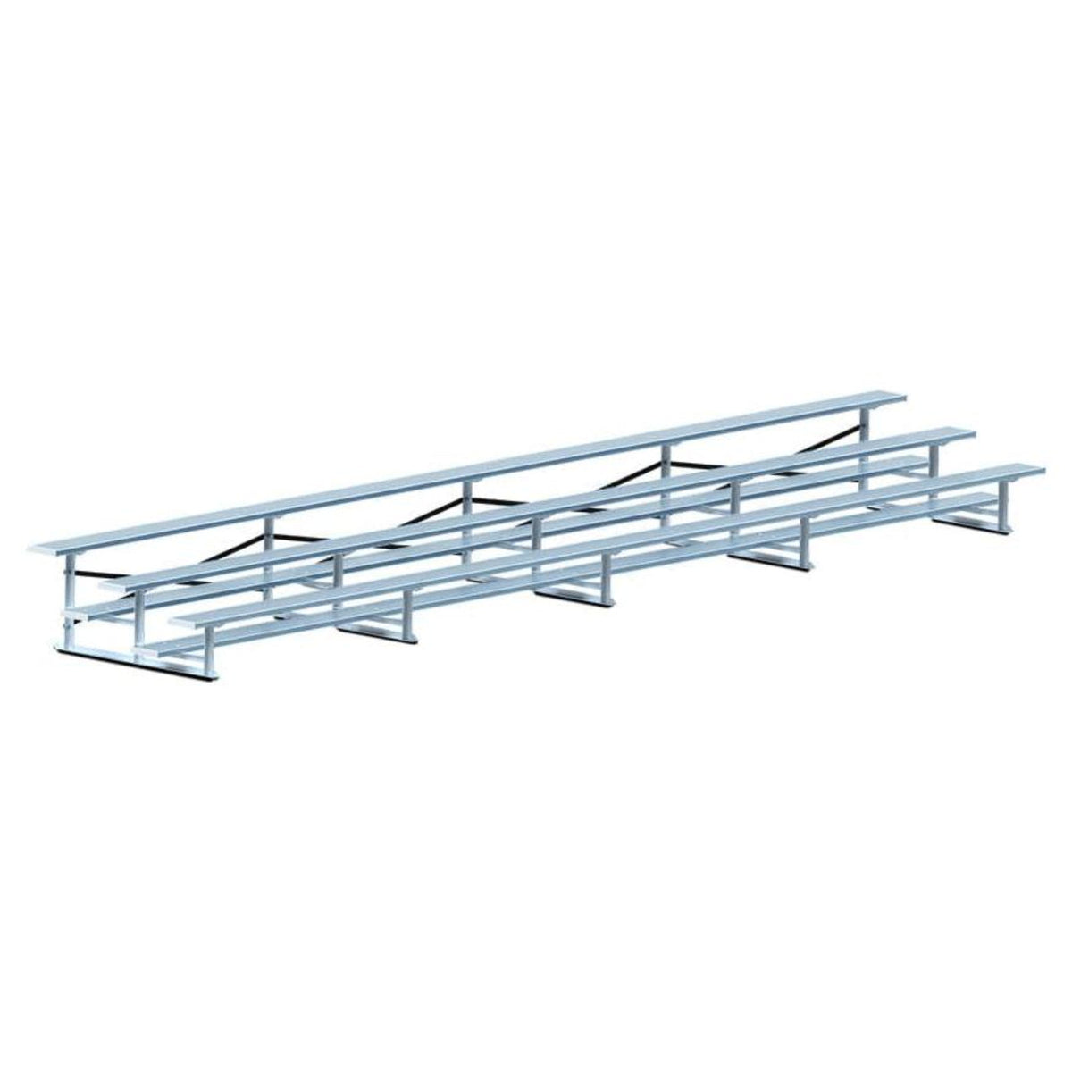 Jaypro Bleacher - 27' (3 Row - Single Foot Plank) - Standard, Outdoor -  BLCH-327