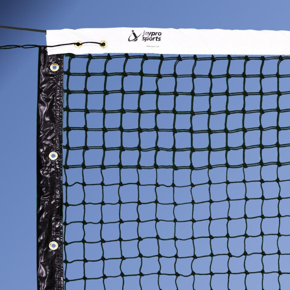 Jaypro Indoor Tournament Tennis Net (1-7/8 in. Sq. - 3mm Polyethylene Knotted Mesh) - TTN-3