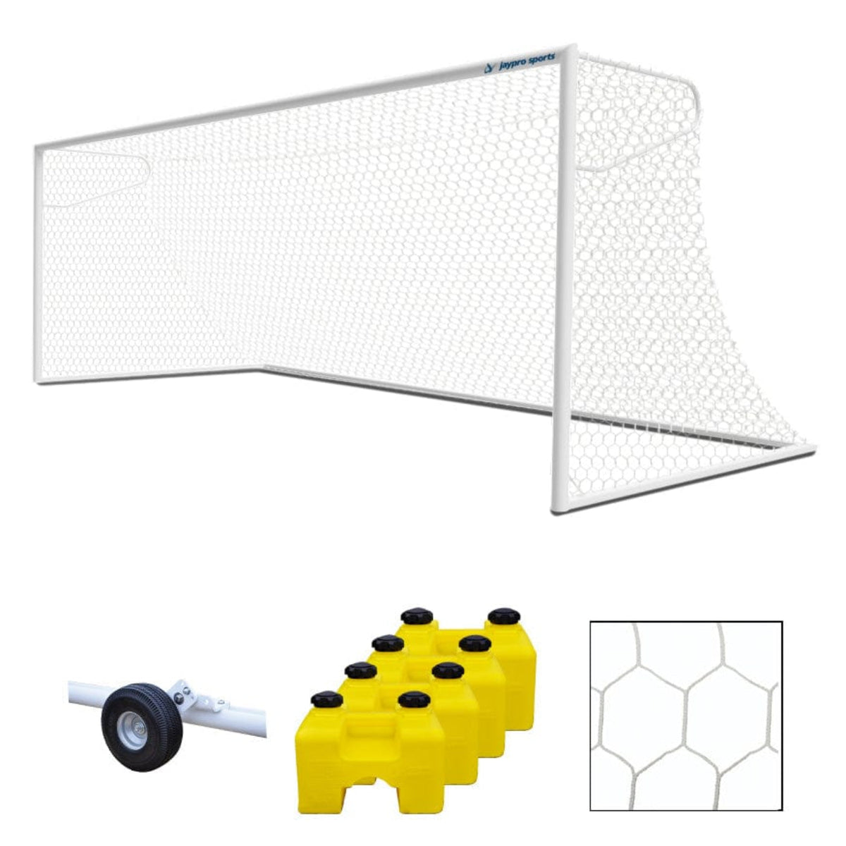 Jaypro Nova Premier Soccer Goal Package (8 ft.H x 24 ft.W x 4 ft.B x 10 ft.D) -  SGP-600PKG