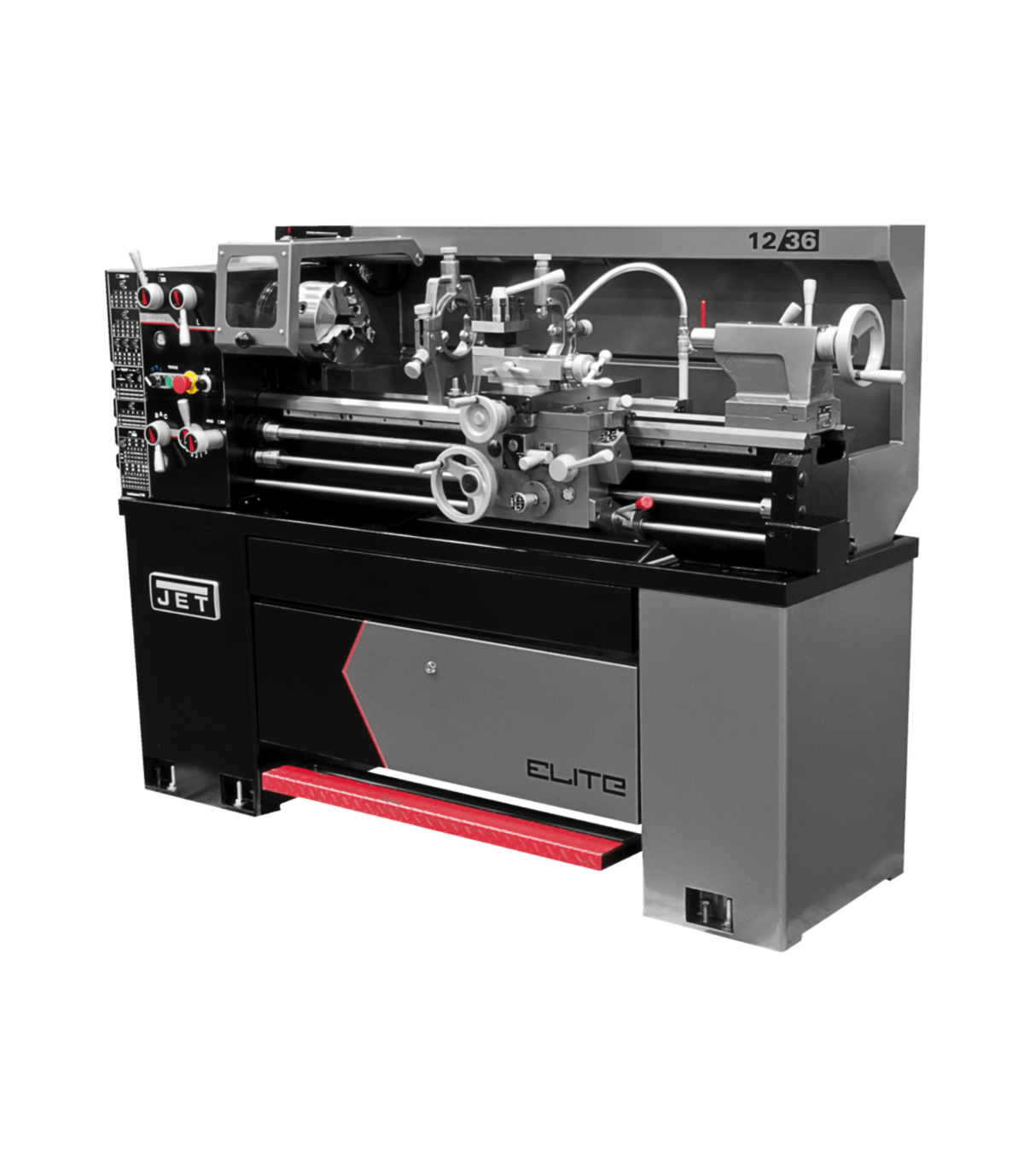 JET Elite Lathe E-1236VS with ACU-RITE 203 CSS DRO with Taper Attachment and Collet Closer - JET-892310