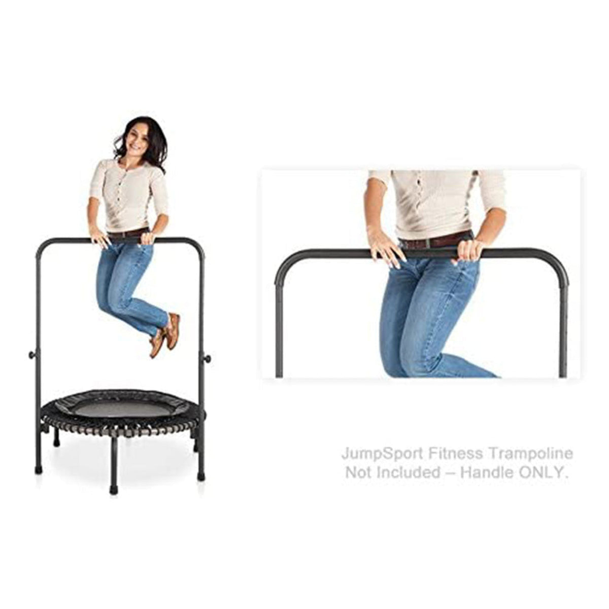 Disc-O-Bed JumpSport 370 Indoor Lightweight 39-Inch Heavy Duty Fitness Trampoline, Black - 250169