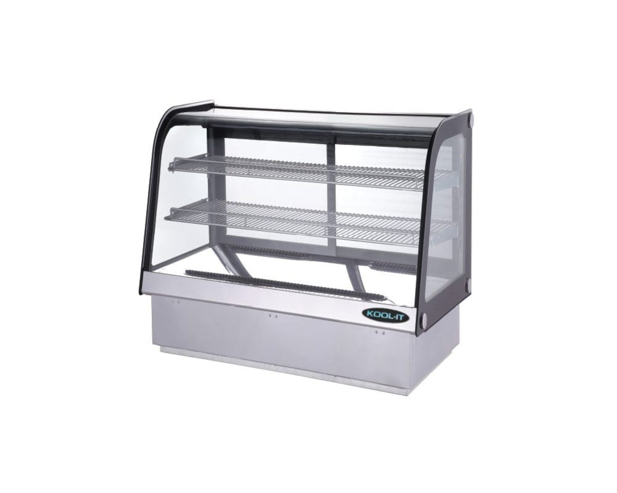 Kool-It  48" Wide Stainless Steel Curved Glass Display Case - KCD-48