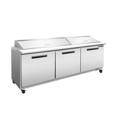 Maxx Cold 71.7" Three-Door Refrigerated Sandwich Prep Station - MXCR72SHC
