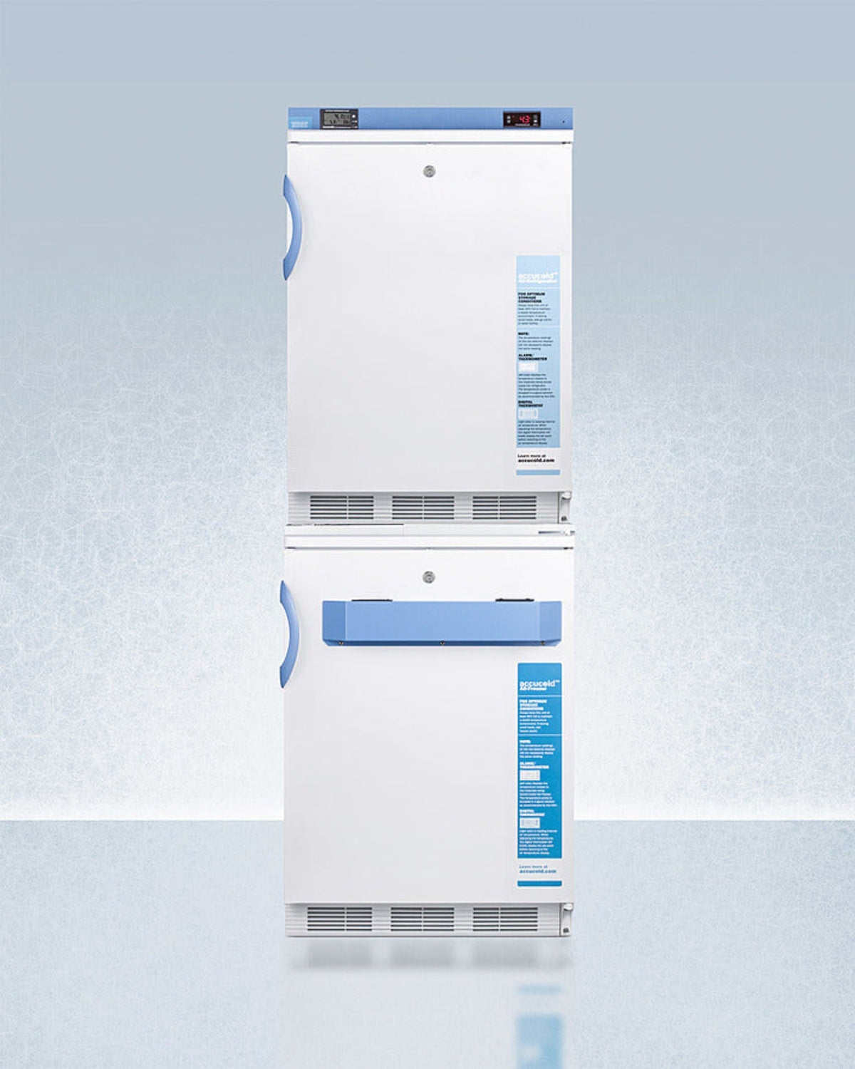 Accucold - 24" Wide All-Refrigerator/All-Freezer Combination - FF7LW-VT65MLSTACKMED2