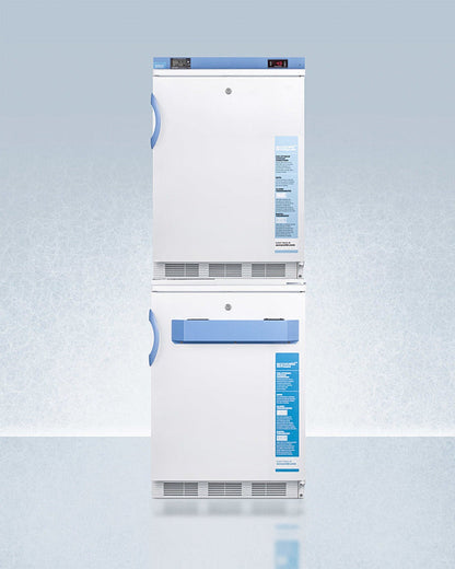 Accucold - 24" Wide All-Refrigerator/All-Freezer Combination - FF7LW-VT65MLSTACKMED2