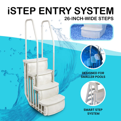 Main Access 200601T 26" iStep Above Ground Pool Step Ladder Entry System, Taupe - 44905