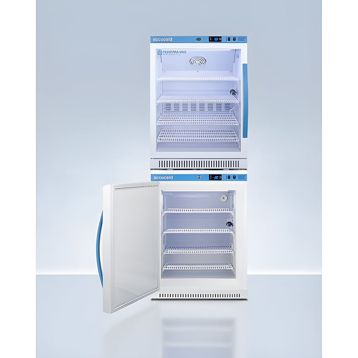 Accucold Summit 24" Wide Performance Series All-Refrigerator/All-Freezer Combination - ARG6PV-AFZ5PVBIADASTACKLHD