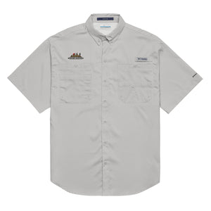 Mancave Backyard Cool Grey / S Men’s Columbia short sleeve button shirt