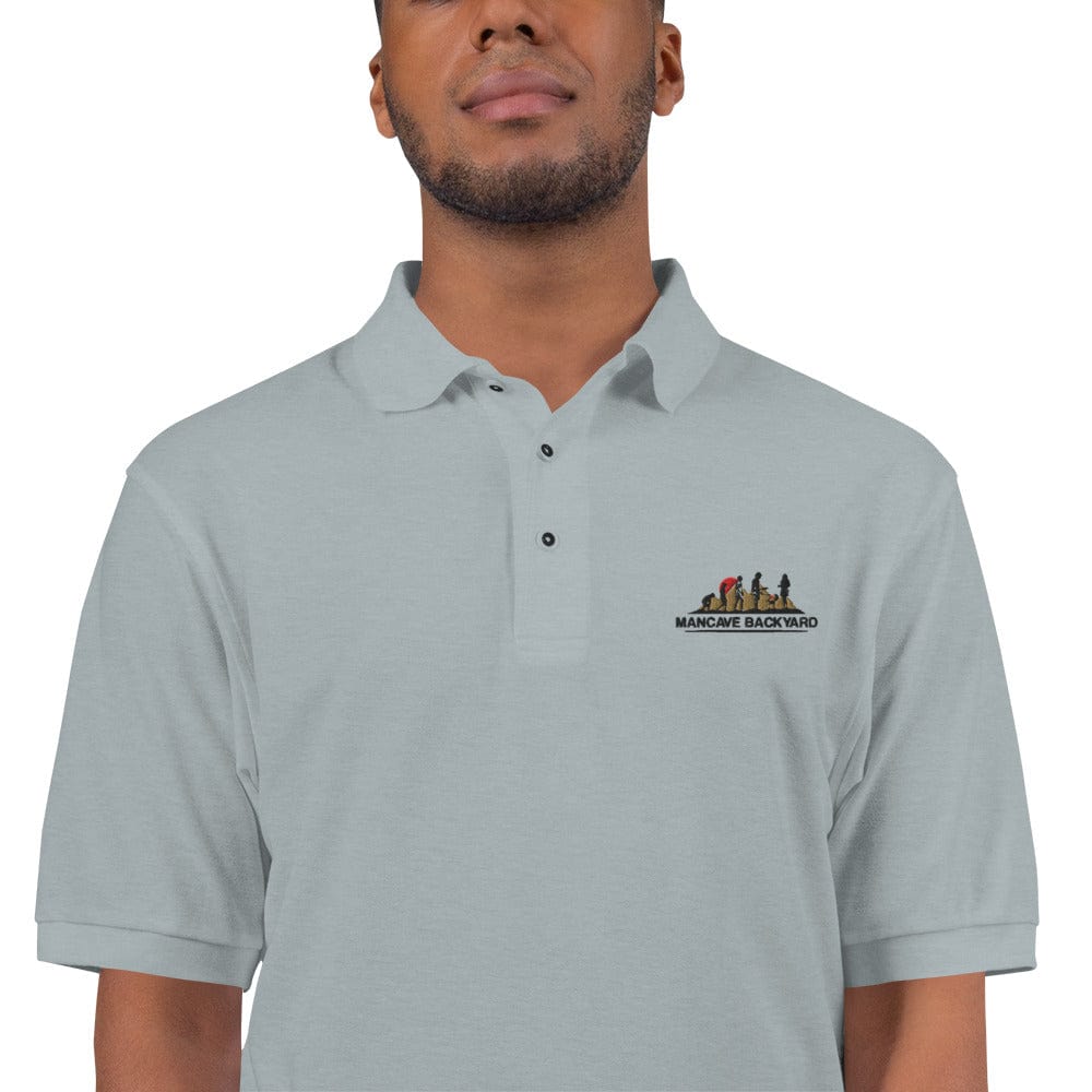 Mancave Backyard Men's Premium Polo