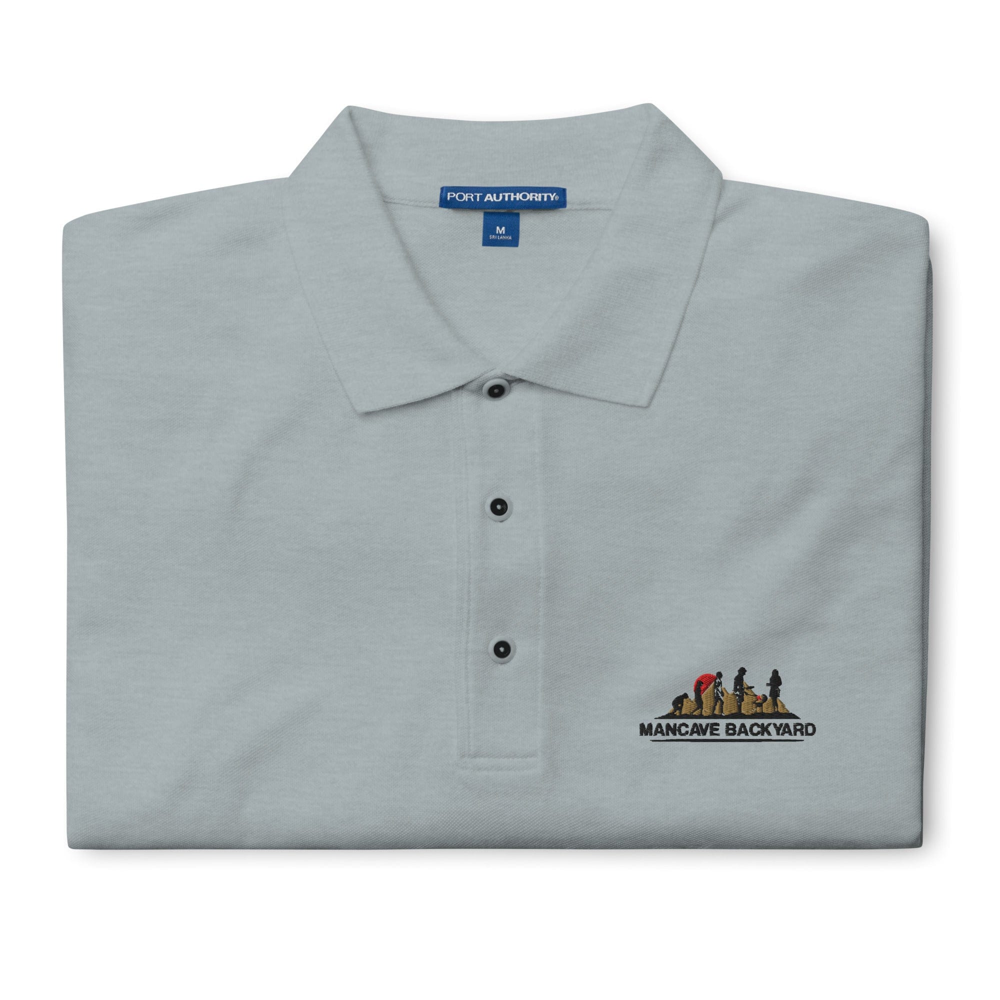 Mancave Backyard Men's Premium Polo