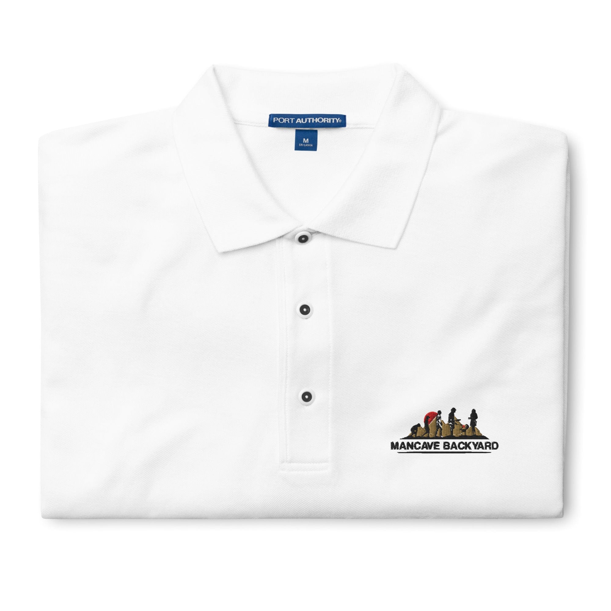 Mancave Backyard Men's Premium Polo