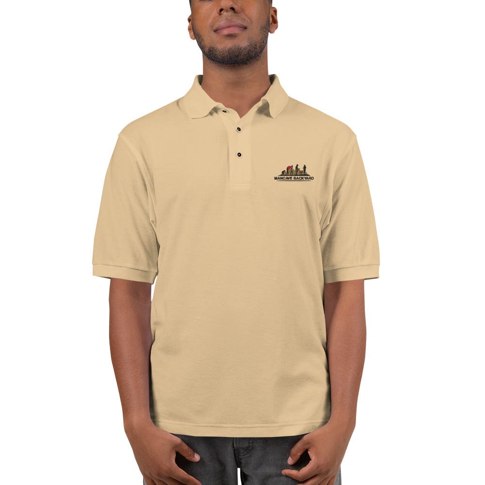 Mancave Backyard Men's Premium Polo