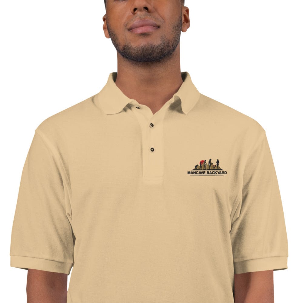 Mancave Backyard Men's Premium Polo