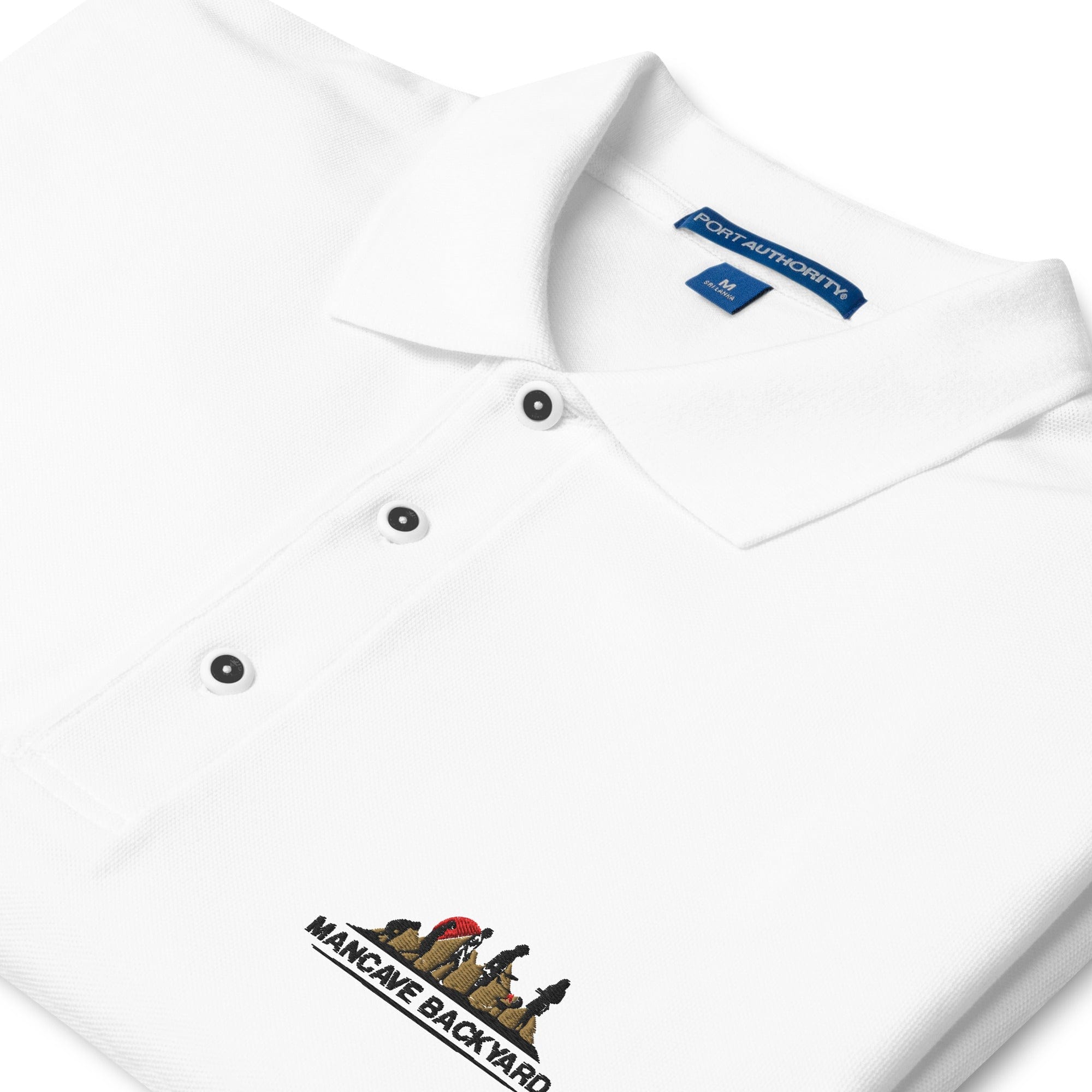 Mancave Backyard Men's Premium Polo