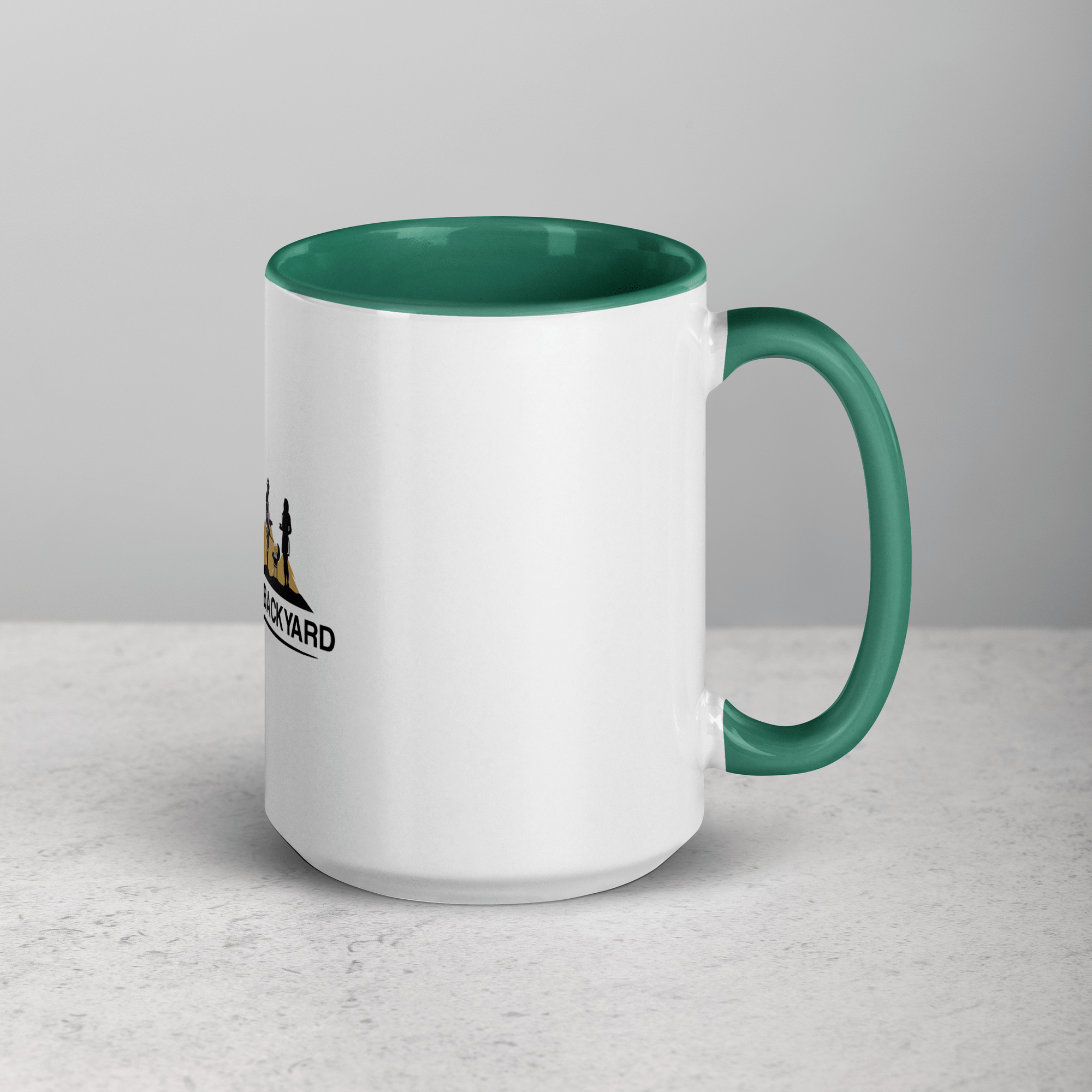 Mancave Backyard Mug with Color Inside