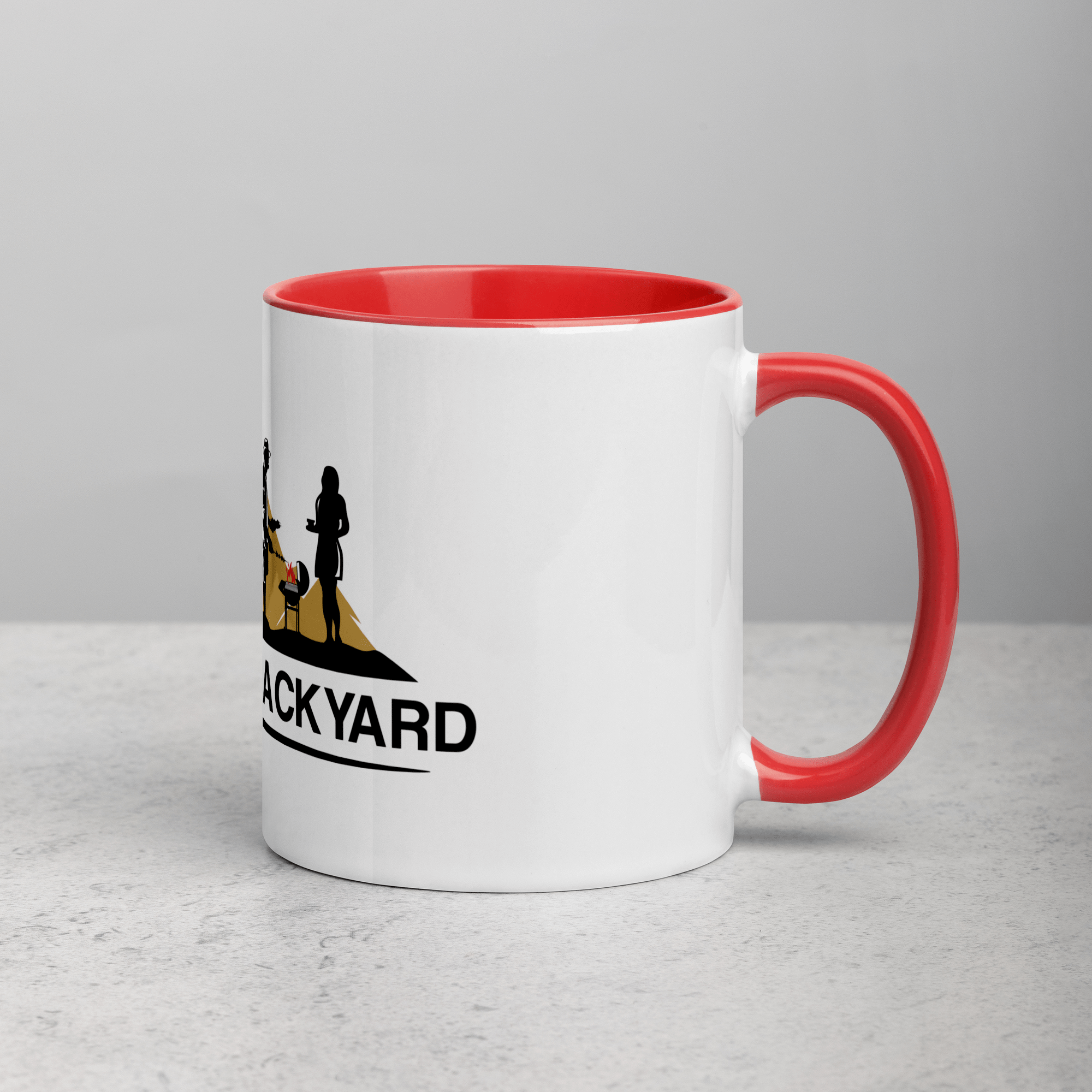 Mancave Backyard Mug with Color Inside