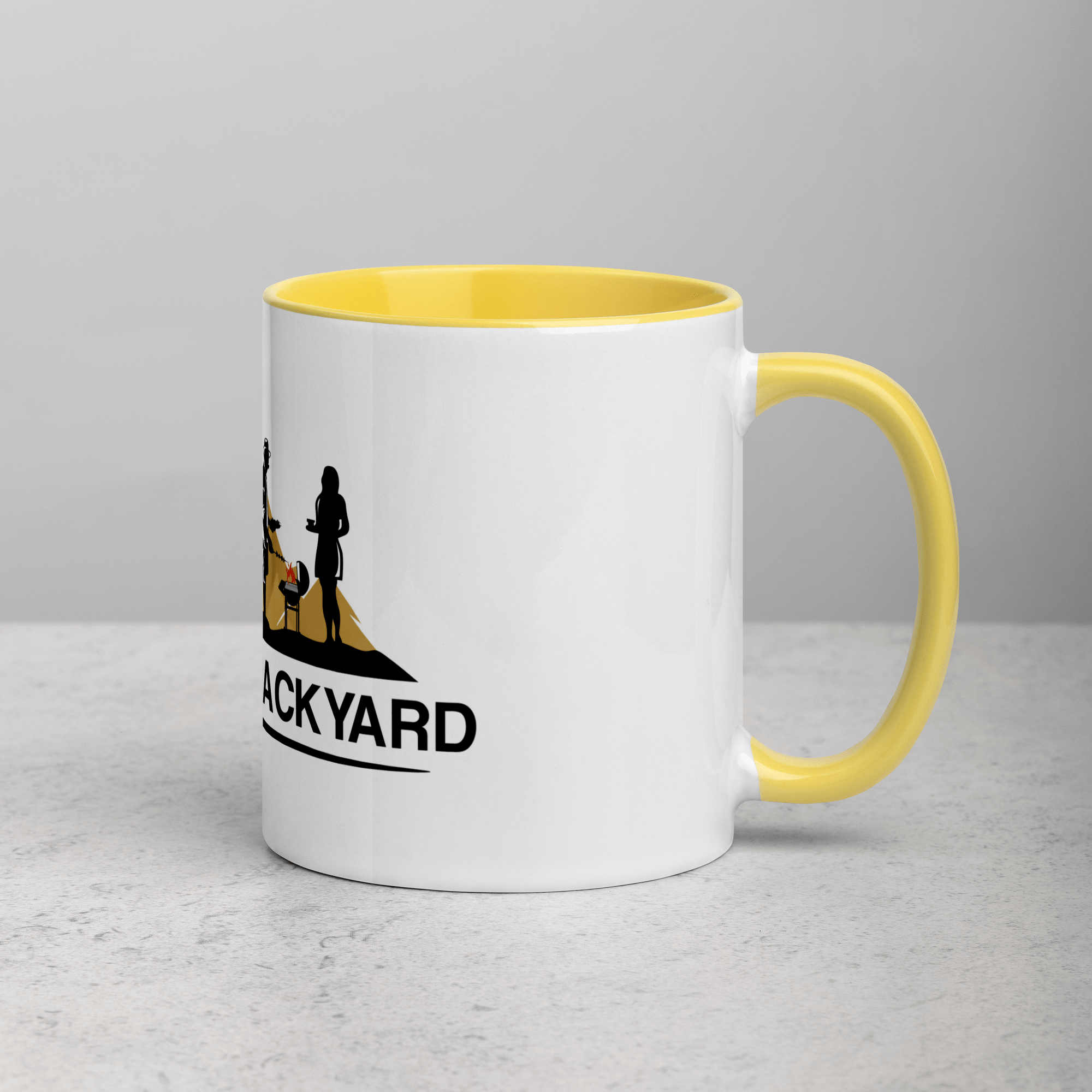 Mancave Backyard Mug with Color Inside