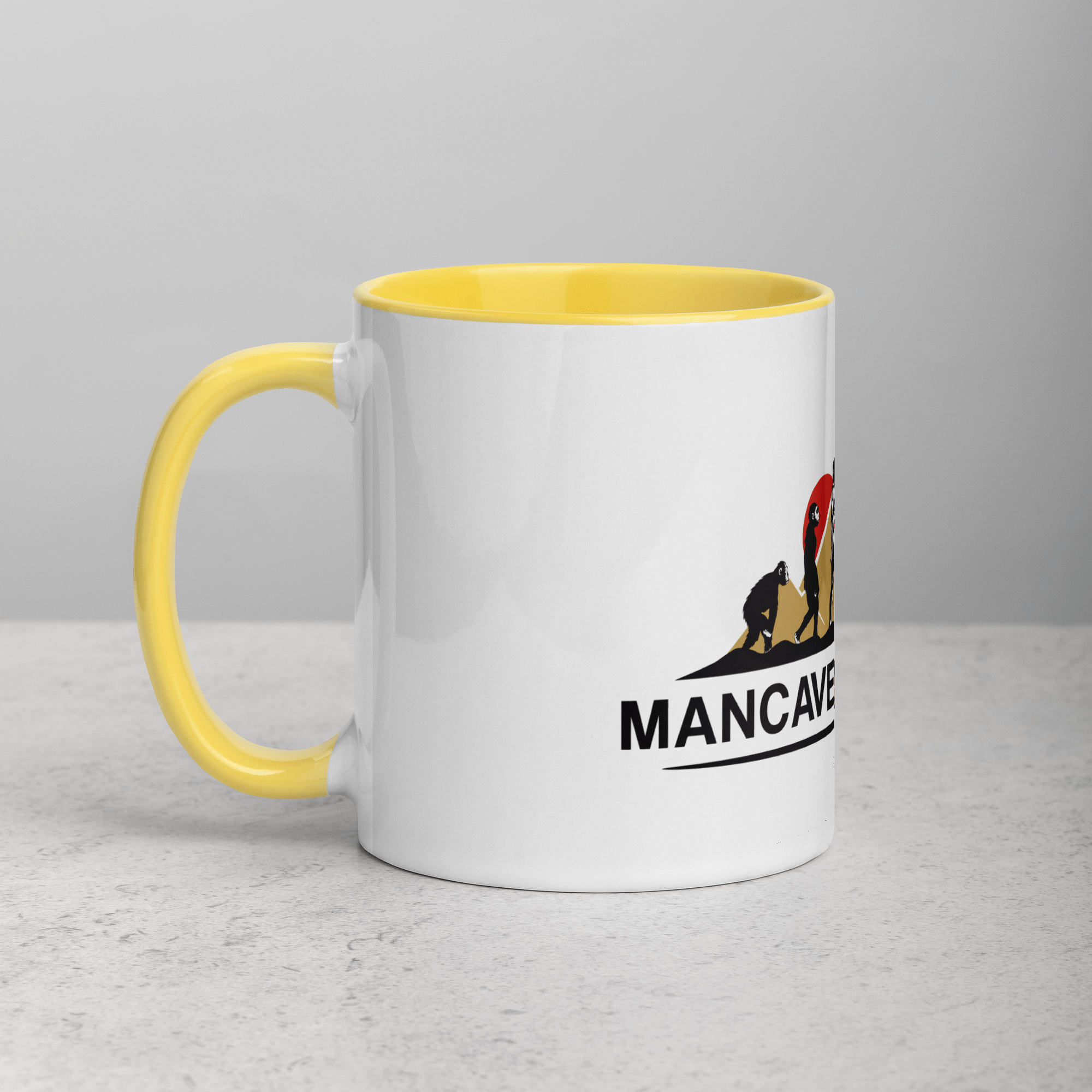 Mancave Backyard Mug with Color Inside