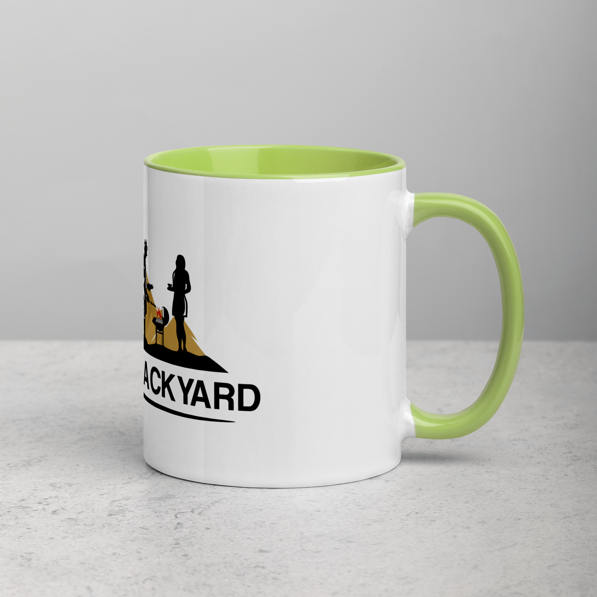 Mancave Backyard Mug with Color Inside