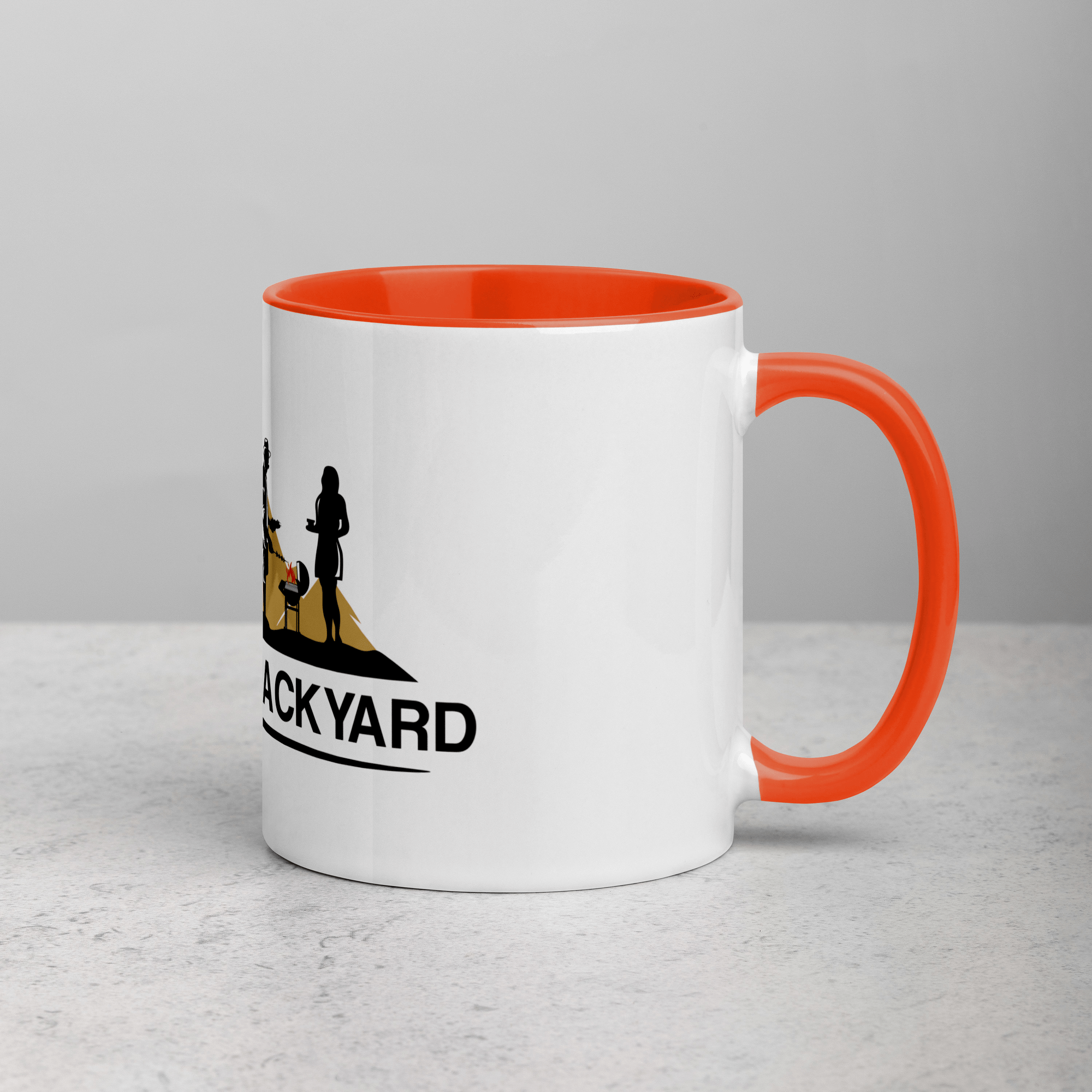 Mancave Backyard Mug with Color Inside