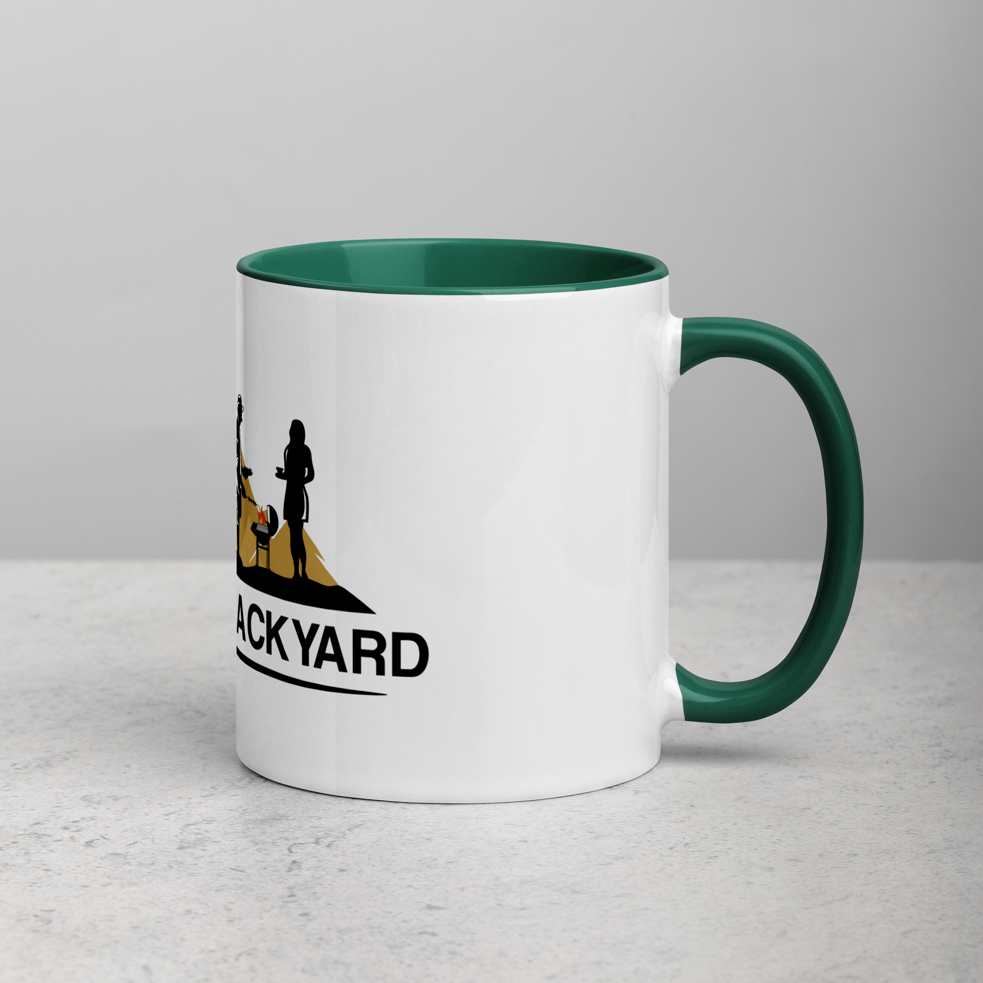 Mancave Backyard Mug with Color Inside