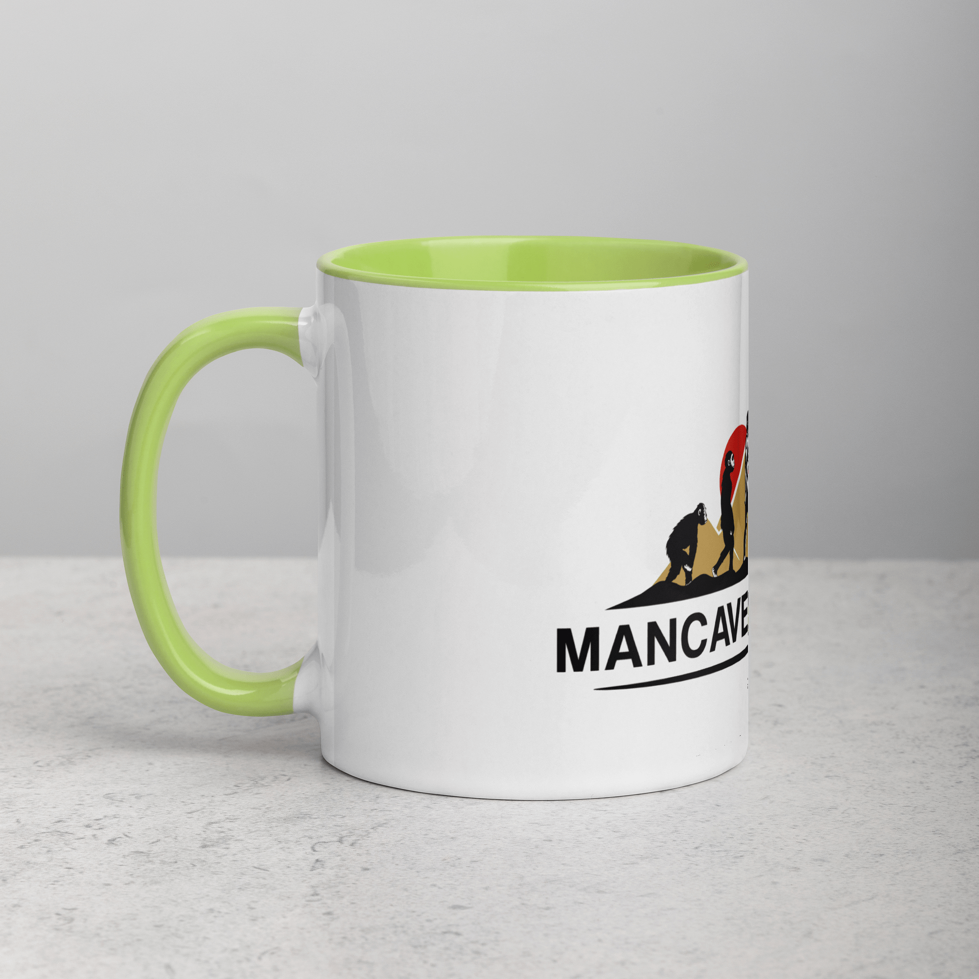 Mancave Backyard Mug with Color Inside