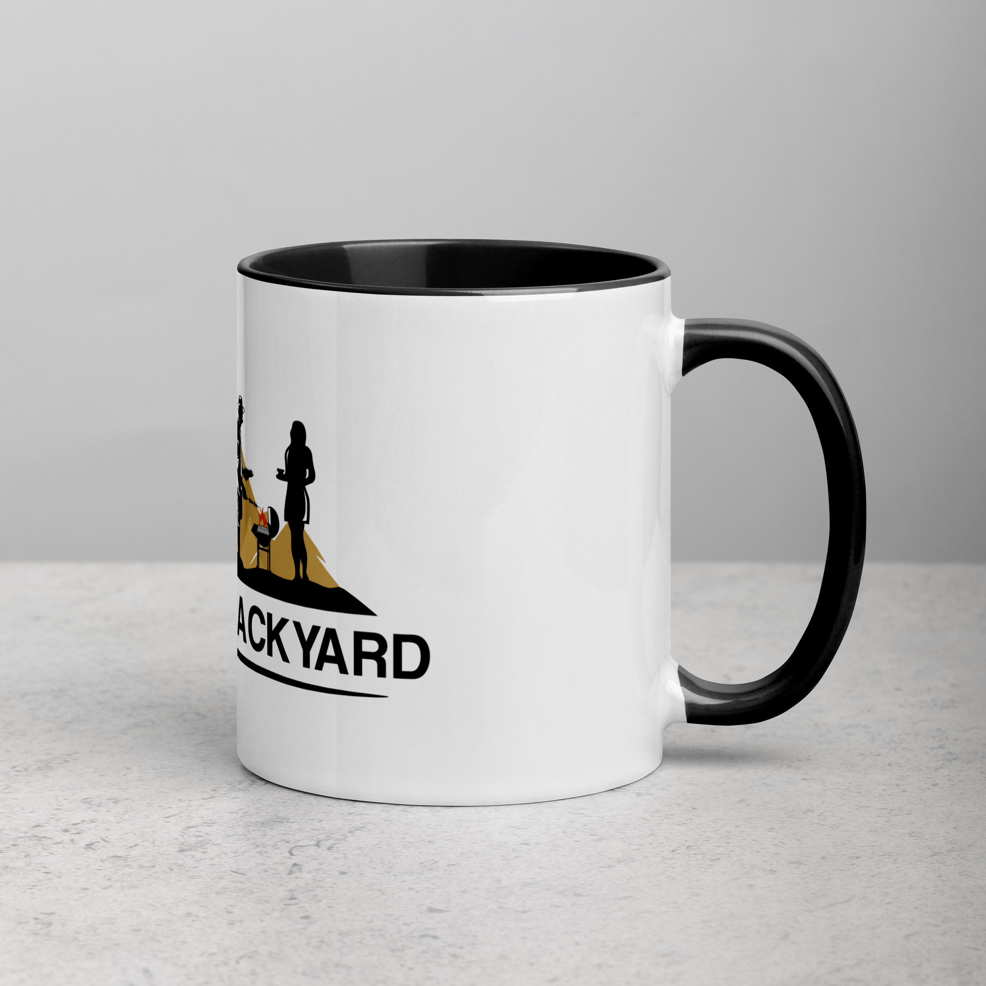 Mancave Backyard Mug with Color Inside