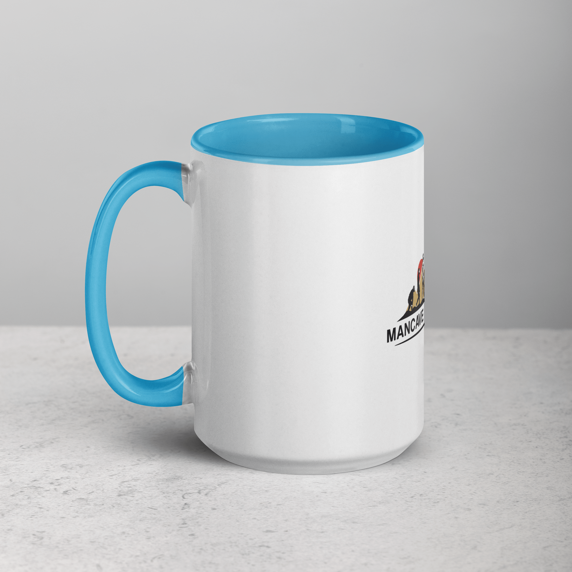 Mancave Backyard Mug with Color Inside