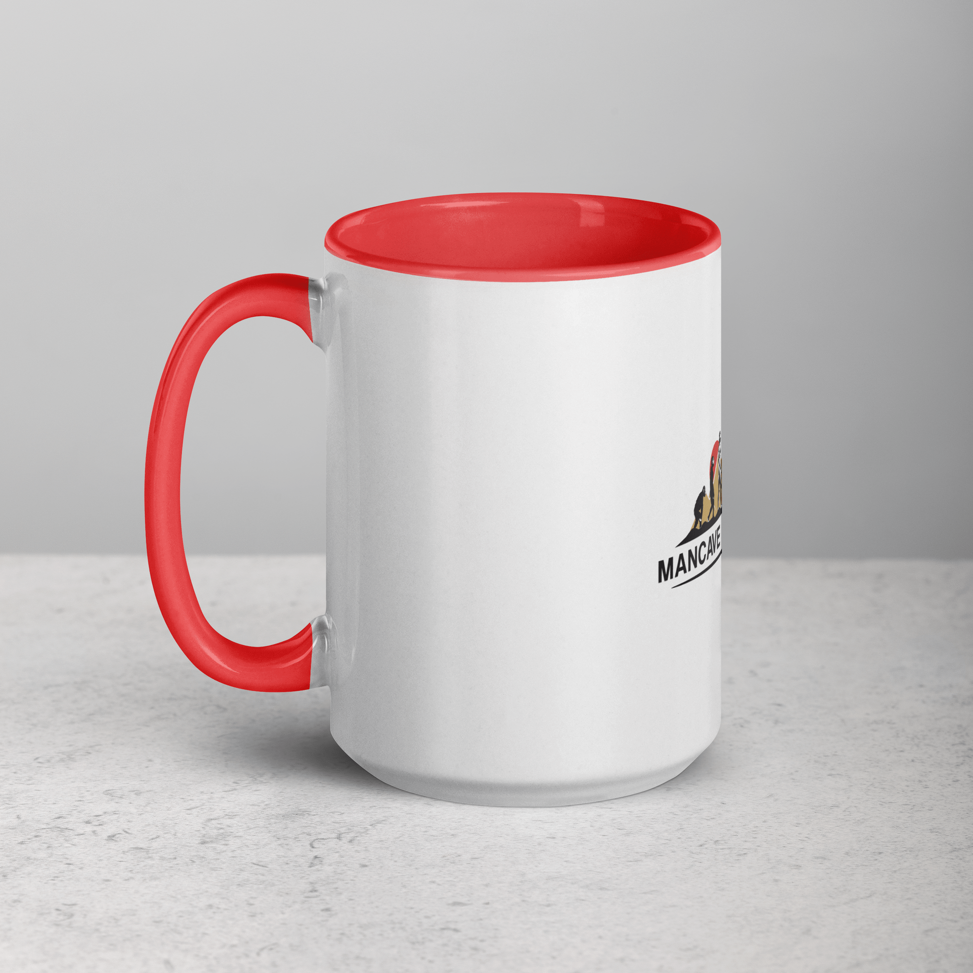 Mancave Backyard Mug with Color Inside