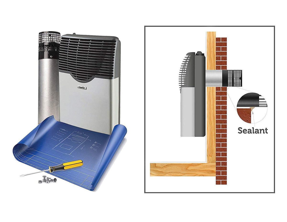 Martin 8000 BTU Direct Vent Thermostatic Built-In Natural Gas Wall Heater Furnace New - MDV8N