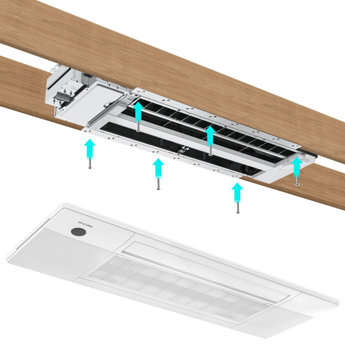 MRCOOL DIY Series 5th Gen OuttaSight 9K BTU 230V One-Way Ceiling Cassette Air Handler -  DIYCASSETTE09HP-230D25-O