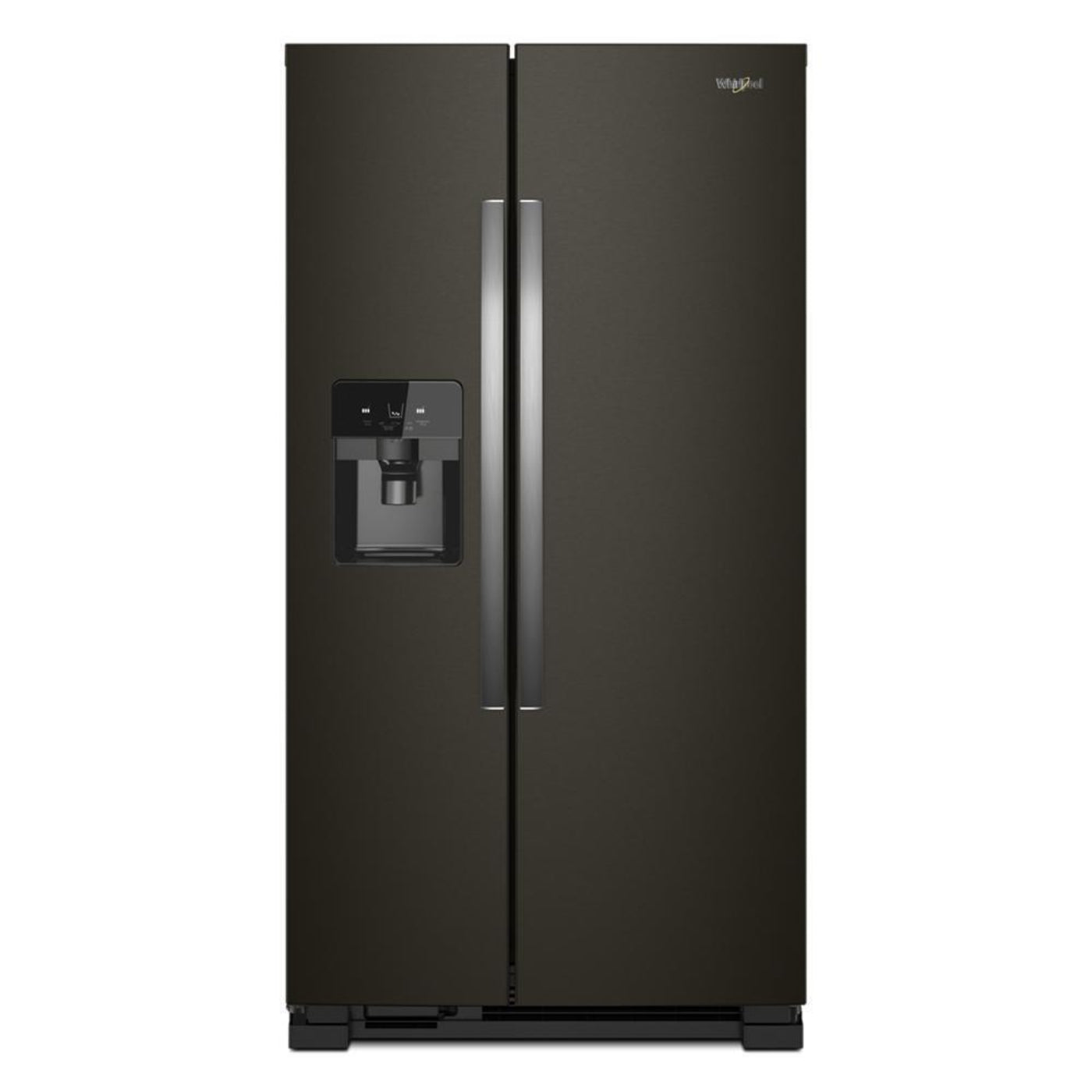 WHIRLPOOL 33-inch Wide Side-by-Side Refrigerator - 21 cu. ft. Black in Stainless Steel - WRS321SDHV