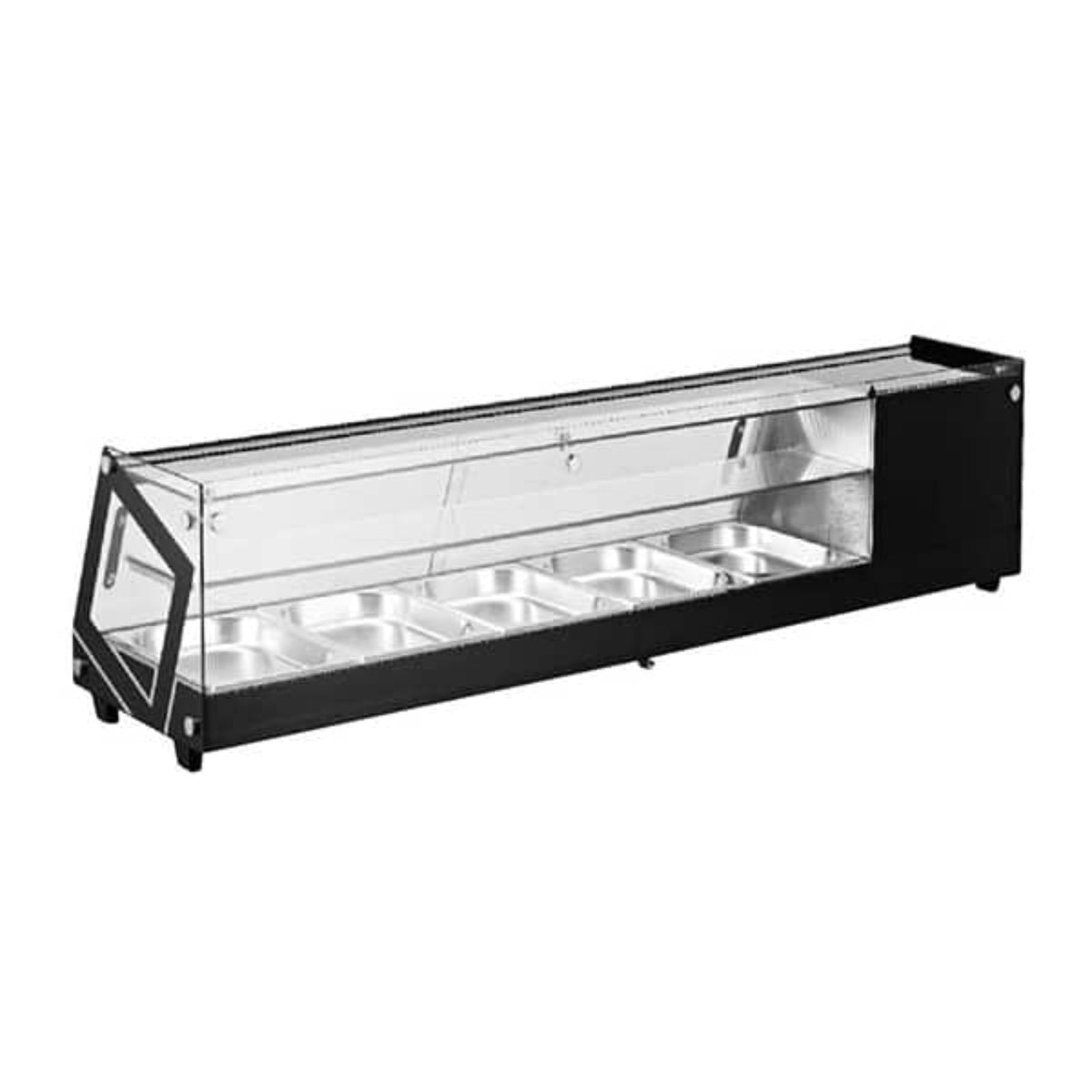 Omcan Sushi Showcase With Flat Glass Digital Control 45 inch 1.5 cu.ft. - 43492