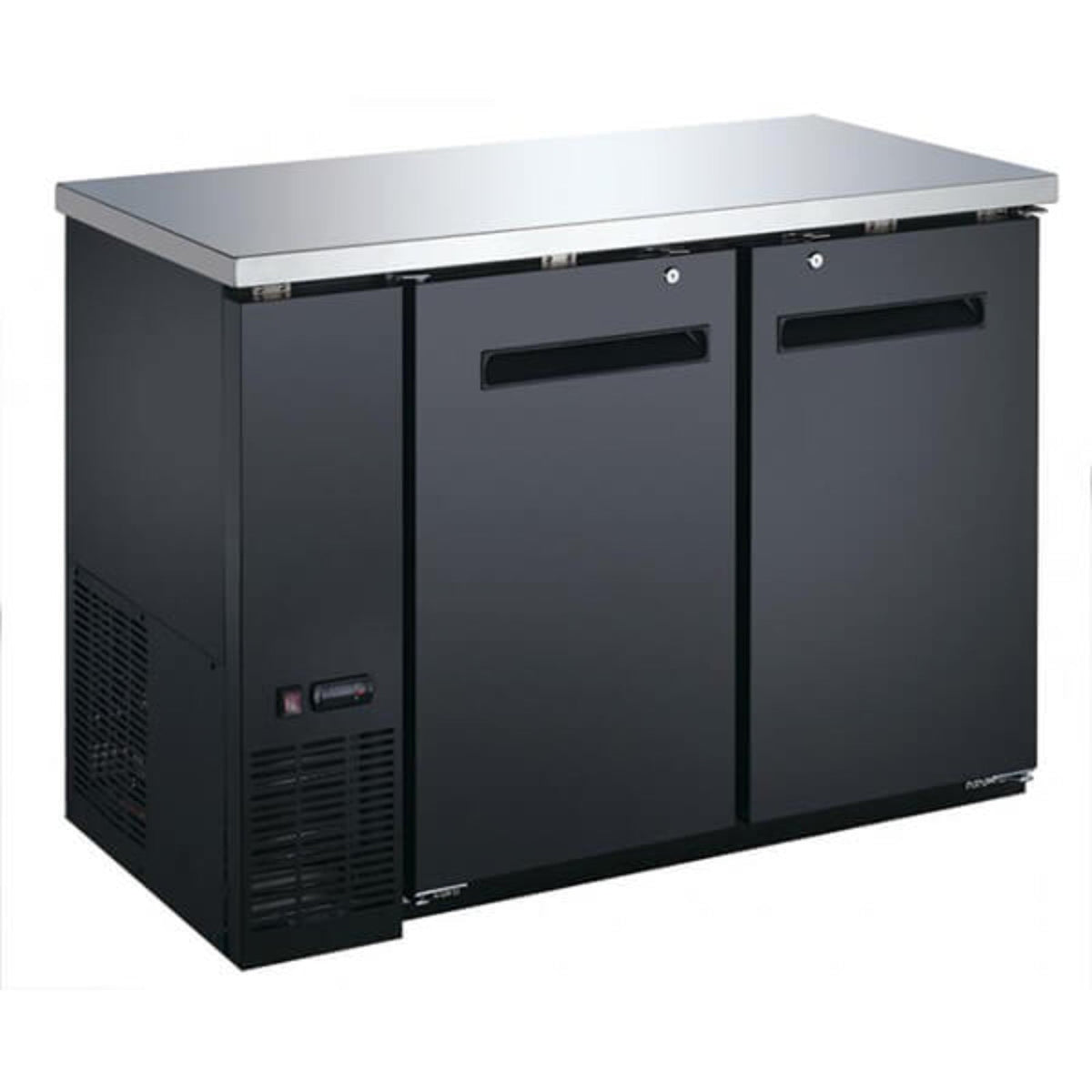 Omcan 49" Solid Door Back Bar Bottle Cooler - 11.8 Cu Ft - Omcan-50057