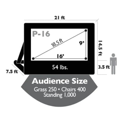 Open Air Cinema Event Pro Outdoor Movie Screen Kit - P-12