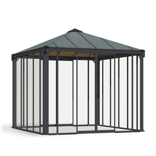 Palram - Canopia | Ledro Enclosed Gazebo - Gray - HG9190