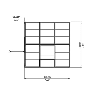 Palram - Canopia | Mythos Greenhouse Kit - 6 Ft Wide - Green With 4mm Twin-wall Polycarbonate Glazing - HG5005G
