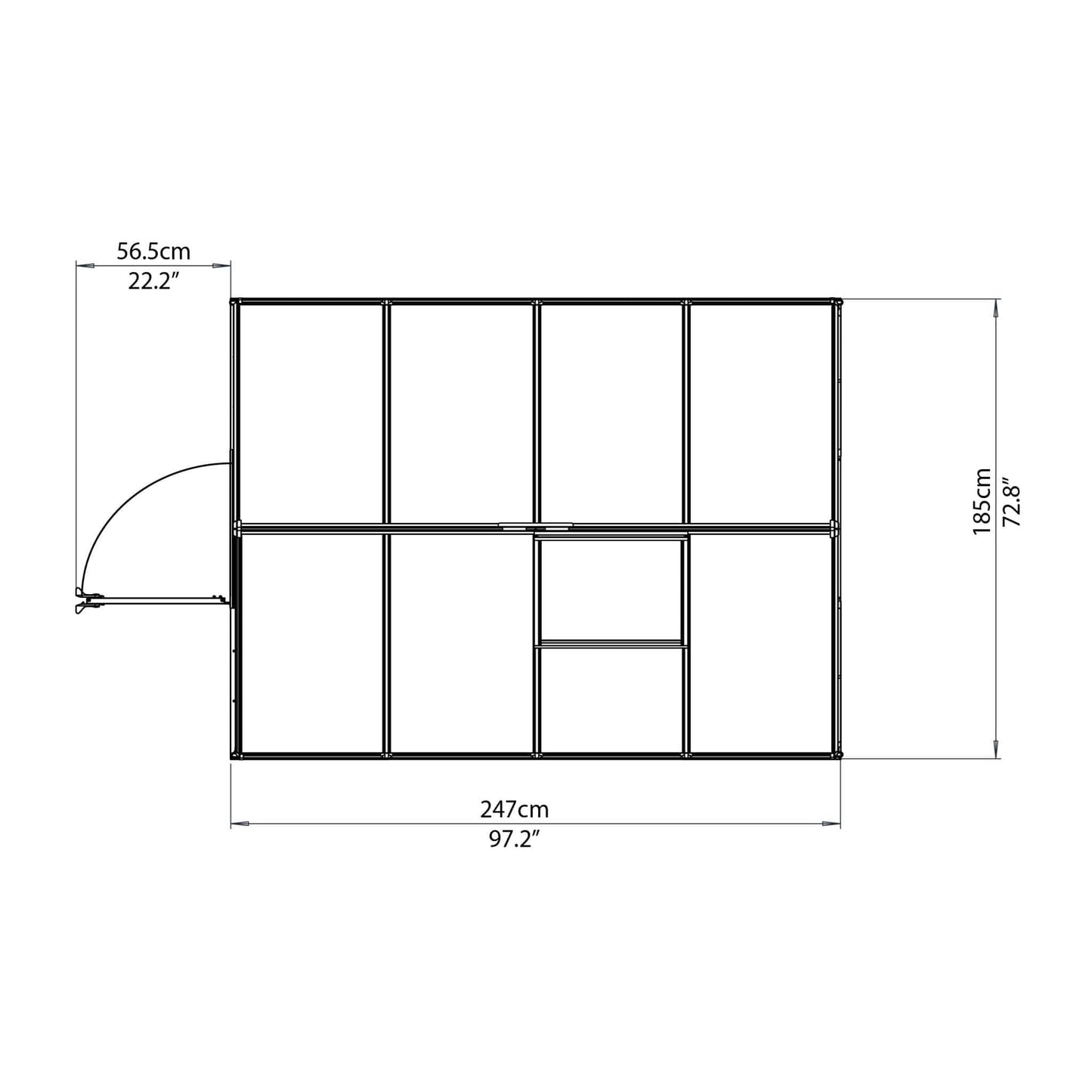 Palram - Canopia | Mythos Greenhouse Kit - 6 Ft Wide - Green With 4mm Twin-wall Polycarbonate Glazing - HG5005G