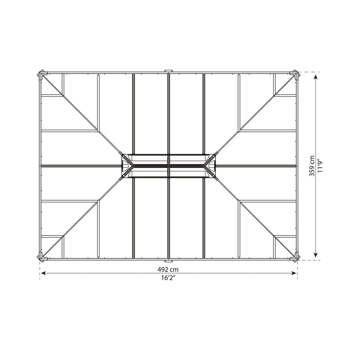 Palram - Canopia | Martinique 5000 12' x 16' Garden Gazebo - HG9171