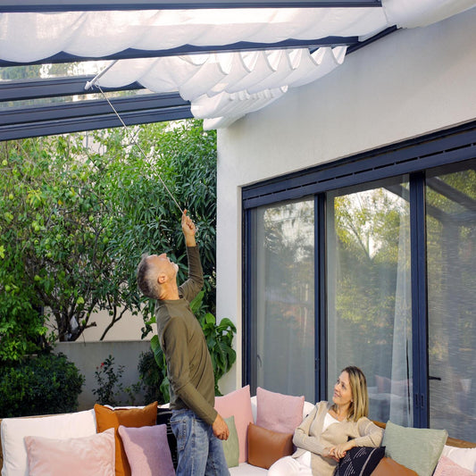 Palram - Canopia | 11x12 ft Stockholm Patio Cover Roof Blinds - HG1091